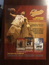 2002-03 FLEER AUTHENTIX NBA SELL SHEET PROMO ADVERTISEMENT VINCE CARTER/MARBURY picture