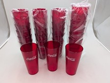 20-24oz Restaurant Grade Red Coca Cola Heavy-Duty Plastic Tumblers picture