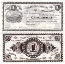 1900's $1 Indian Territory Oklahoma Hailey-Ola Coal Co. Obsolete Uncirculated picture