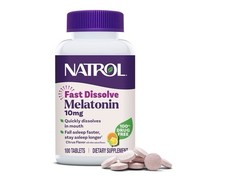 Natrol Melatonin Fast Dissolve (10 mg) Citrus 100 Tabs Each (Pack of 3) picture