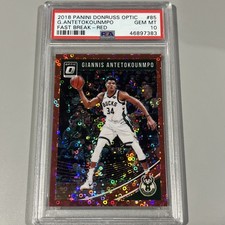 2018-19 Panini Donruss Optic Giannis Antetokounmpo #85 Red Fast Break Prizm /85 picture