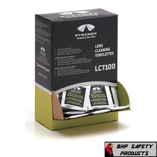 PYRAMEX LCT100 LENS CLEANING WIPES TOWELETTES ANTI-FOG ANTI-STATIC (100 PER BOX) picture