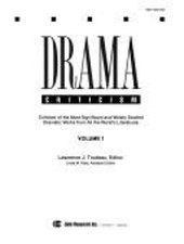 Drama Criticism Hardcover picture