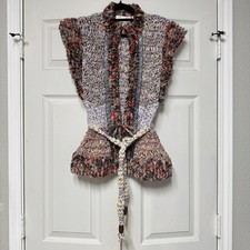 Y2K Byron Lars Beauty Mark RARE Runway Handwoven Articulated Vest Medium picture