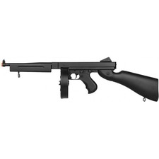 AGP Multi Option Well Thompson M1A1 AEG Airsoft Gun Tommy Gun Rifle Black Color picture