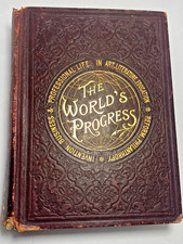 1897 Victorian Book The World's Progress Illustrated William C. King Hardcover picture