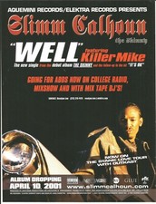SLIMM CALHOUN Killer Mike VINTAGE 2001 Well PROMO TRADE AD Poster 4 Skinny  picture