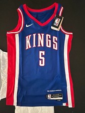 Nike De'Aaron Fox #5 Sacramento Kings City Edition Jersey Blue/Red Men's XS picture