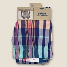 Old Navy Men’s Soft-Washed Boxer Shorts 3.75” Inseam Plaid Size S M L XL XXL picture