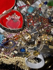 True Estate Jewelry Lot Wear Repair Craft 20+ LBS Junk Drawer Vtg Mod Rhinestone picture