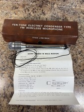 VINTAGE FEN-TONE ELECTRET CONDENSER TYPE FM WIRELESS MICROPHONE F88-1952 picture