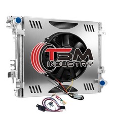 TSM 3Row Aluminum Radiator Shroud Fan fit 2018-2023 Jeep Wrangler 2.0 3.0L 3.6L. picture