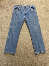 Arizona Jean Co Jeans Mens 42x30 Blue Med Wash Regular Straight Denim Pockets picture