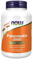 Now Foods High Potency Pancreatin 2000mg  per cap 250Caps Non-GMO/Gluten Free picture