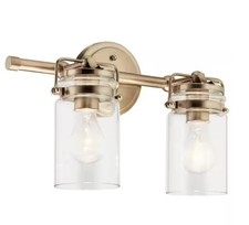 KICHLER Brinley 15.75 in. 2-Light Champagne Bronze Vintage Bathroom Vanity Light picture
