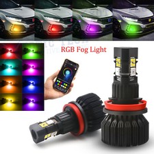H8 H9 H11 RGB Multi Color Wireless Phone Control LED Bulb For Driving Fog Lights picture