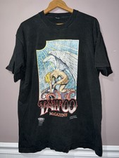 VINTAGE 1993 TATTOO MAGAZINE SHIRT faded to perfection XL BIKER  picture