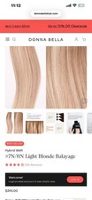 Donna Bella Hybrid Weft Extensions 7N & 11N Light Blonde Balayage picture