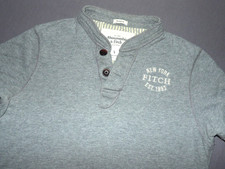 Abercrombie & Fitch Vintage Y2K Gray Henley Graphic T-Shirt Men's Muscle Fit LRG picture