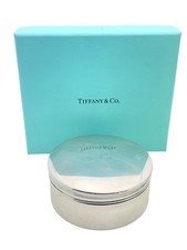 Vintage Tiffany & Co. Sterling Silver Makers Round Trinket Box - Box picture