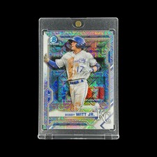 BOBBY WITT JR. SILVER MOJO ROOKIE REFRACTOR 2021 Bowman Chrome Parallel - Royals picture