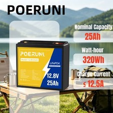 12V 25Ah LiFePO4 Rechargeable Lithium Battery BMS Protection for Emergency Light picture