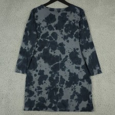J Jill Dress Womens XS Gray Black Pure Jill Cloud Tie Dyed Knit Pockets Casual picture