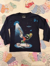Vintage Looney Tunes Marvin The Martian Kids Long Sleeve Tee 4/5 Best picture