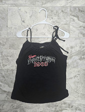 Harley-Davidson Women's Black Graphic Print String Tie Tank Top Size L picture