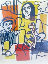 Numbered Fernand Leger Color Lithograph La Couple French Modernist 1881-1955 picture