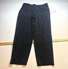 Athleta Women’s Black Pull-On Ribbed Stretch Pants Size 10P Petite Gym picture
