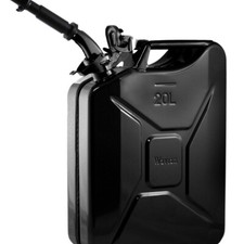 Wavian 3010 USA Leak-Proof Steel Jerry Gas Can Spout 20 Liter w/ Nozzle Black picture