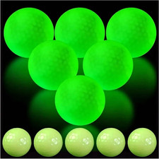 6 Pack Golf Balls Glow in the Dark Night Golf Ball Green Colors Fluorescent ball picture