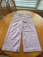 Maeve The Collette Lavender Corduroy Wide Leg Crop Pants 34 EUC picture