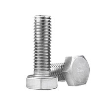 10Pcs M8-1.0 X 25Mm Pitch Fine Thread A2-70 Metric Hex Hexagon Screw picture