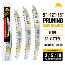 9/12/15in Curved Pruning Reciprocating Saw Blades 6TPI Japanese Teeth 3/5/10Pack picture