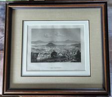 Antique 1850s San Francisco Steel Engraving Meyer Telegraph Hill Gold Rush picture