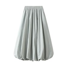 Women's Balloon Long Skirts Street Style Solid High Elastic Waist Flowy Loose Ca picture