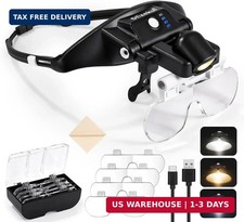 Dilzekui Magnifying Glasses for Close Work 1.5-5X,Magnetic Buckle Magnifier picture