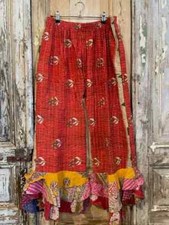 10 Pcs Vintage Kantha Handmade Wide Leg Hippie Boho Gypsy Palazzo Pants Trouser picture