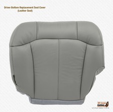 1999-2002 For Chevy Silverado Driver Bottom Genuine Leather Seat Cover Gray picture