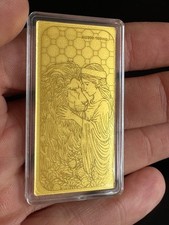 24 KT  YELLOW GOLD EMBOSSED LION AND LADY LEGACY SHEET  .1g picture