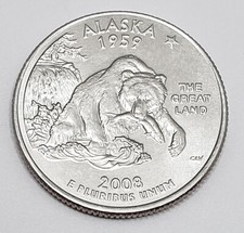 2008 D Alaska State Quarter AVE CIRCULATED **FREE SHIPPING** picture