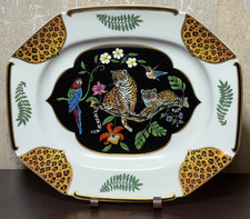 Vintage Lynn Chase “Jaguar Jungle” Large Serving Platter Tray 14