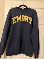 Vintage Champion Emory University Navy Sweatshirt Large picture