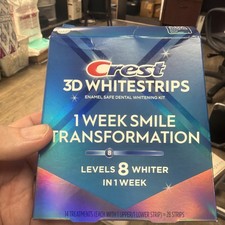 Crest 3D White Hydrogen Peroxide Teeth Whitening Strips - Pack of 14 picture