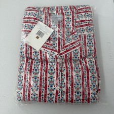 NWT Lanz of Salzburg CRIMSON RED Cotton Flannel Pajama Pant Set Women's 3X picture
