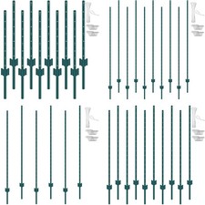 3ft / 4ft/ 5ft/ 6ft/ 7ft Fence Post 10 Pack T-Post Heavy Duty Metal Fence Posts picture