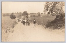 RPPC North Point UBSS Patriotic Parade Postcard c1914 Baltimore MD Flag March picture