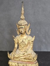 Rare Antique gilded Bronze Thai Rattanakosin Buddha. early 19th century 20cm H.  picture